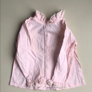 C de C pale pink Blouse with ruffle collar detail